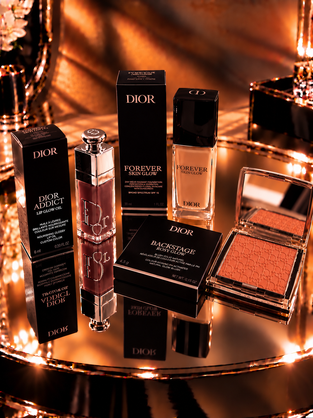 DIOR BACKSTAGE SET MAKEUP LIPGLOSS ROSY GLOW 3τμχ
