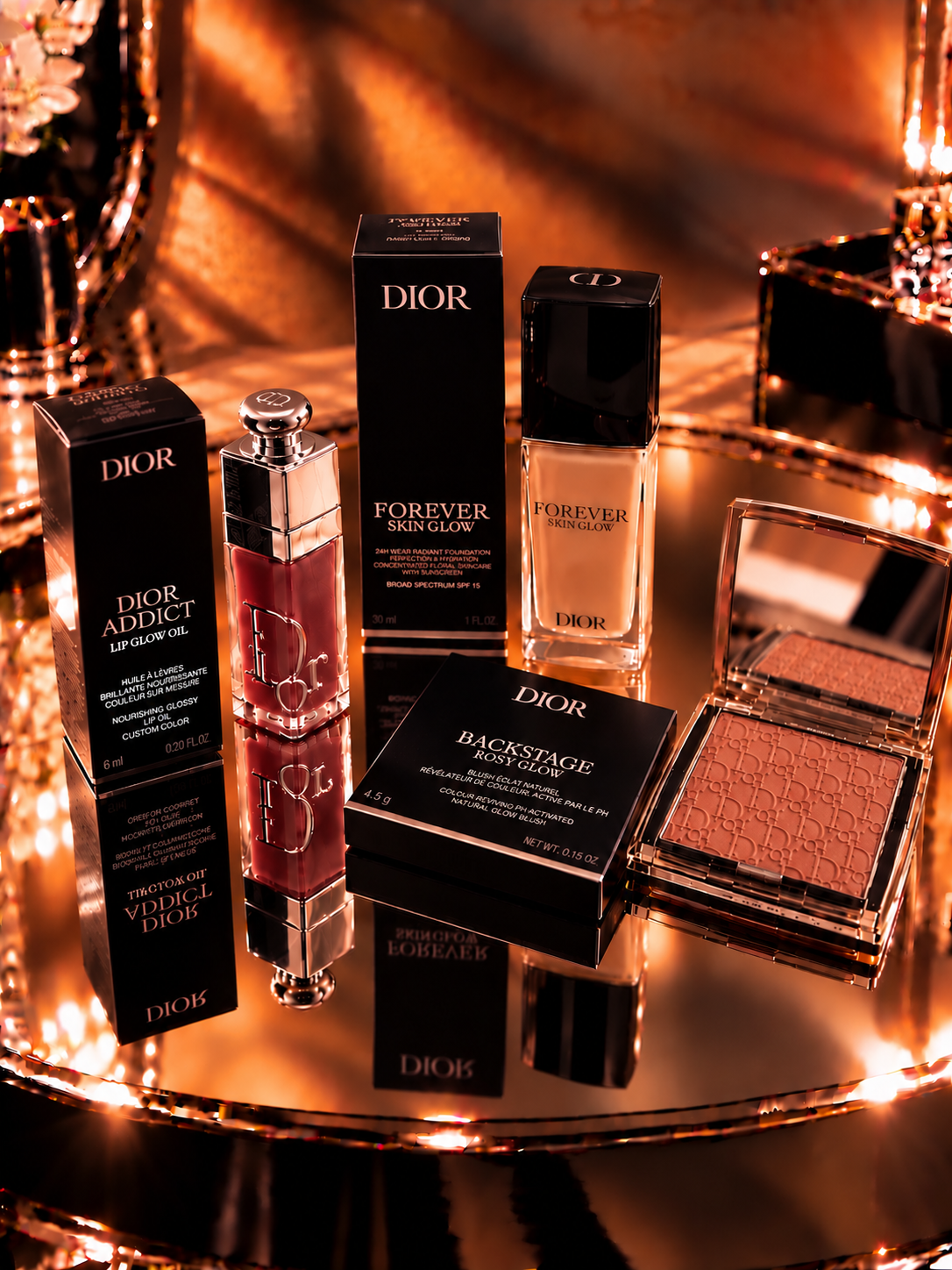 DIOR BACKSTAGE SET MAKEUP LIPGLOSS ROSY GLOW 3τμχ