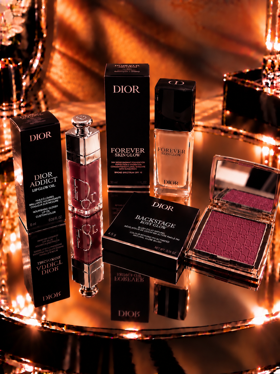 DIOR BACKSTAGE SET MAKEUP LIPGLOSS ROSY GLOW 3τμχ