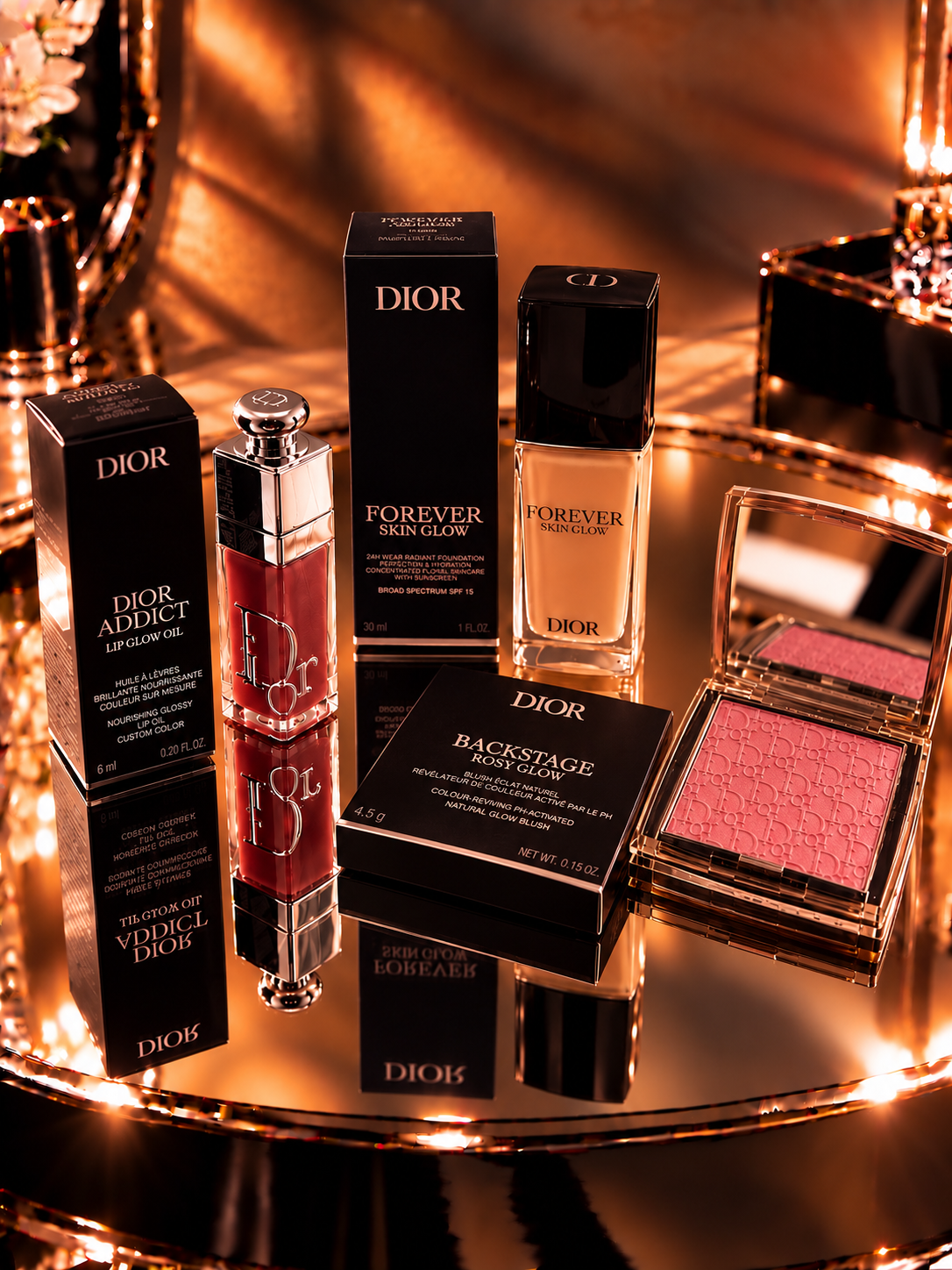 DIOR BACKSTAGE SET MAKEUP LIPGLOSS ROSY GLOW 3τμχ