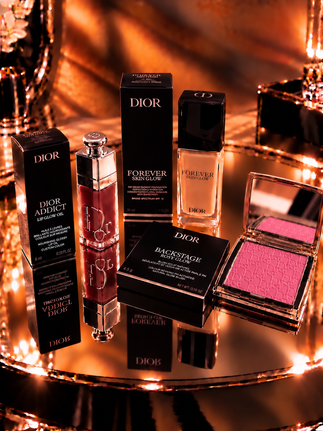 DIOR BACKSTAGE SET MAKEUP LIPGLOSS ROSY GLOW 3τμχ