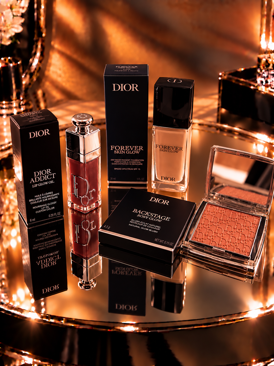 DIOR BACKSTAGE SET MAKEUP LIPGLOSS ROSY GLOW 3τμχ