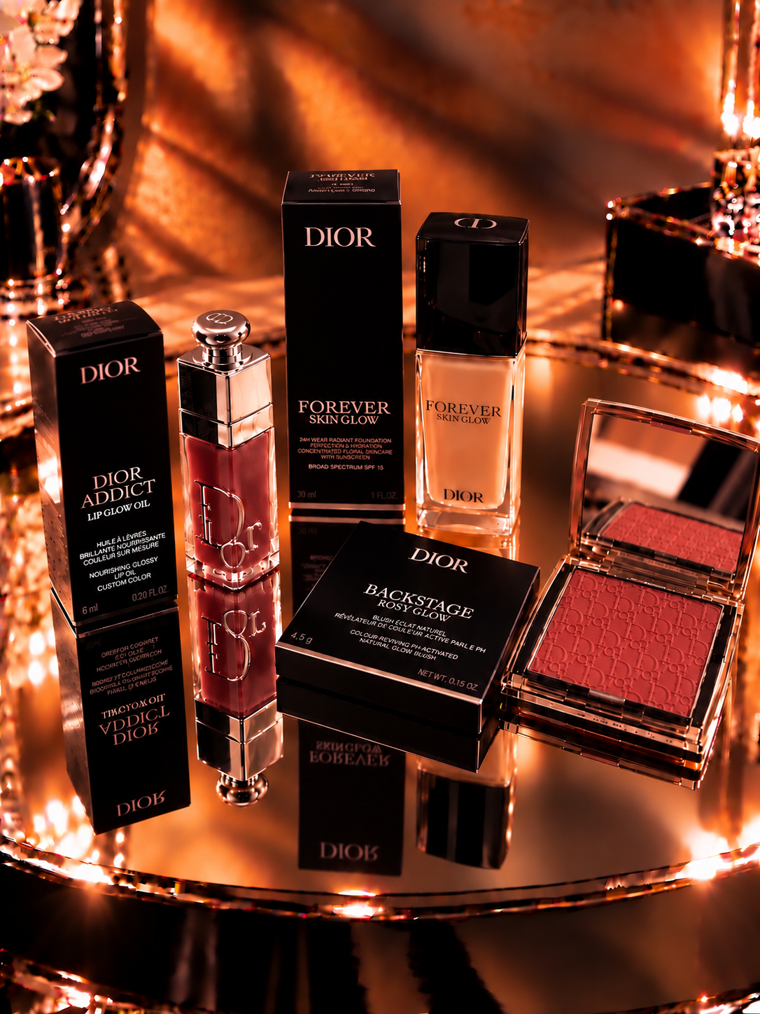 DIOR BACKSTAGE SET MAKEUP LIPGLOSS ROSY GLOW 3τμχ